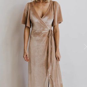 Baltic Born Velvet Wrap Maxi Dress